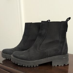 Timberland Black Leather Ankle Boots